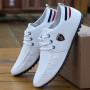 Solid Color Non-slip Men Driving Shoes  New Leather Breathable Men's Peas Shoes British Casual Sneakers