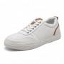 Men's Fashion Sneakers Casual Comfort Canvas Skate Shoes All-match Slip-On Flat White Skateboarding Shoes