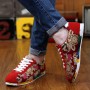 Fashion Suede Running Shoes Men Lightweight Hip hop Men's Jogging Shoes Flowers Printing Embroidery Chinese Shoes