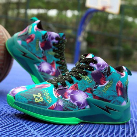 Green Culture Men's Basketball Shoes High Top Sneakers Lovers Comfort Profession Designer Shoes