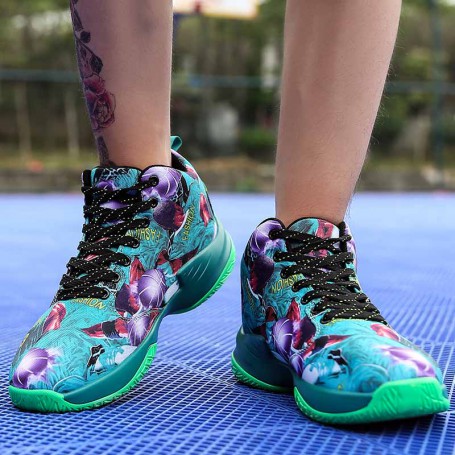 Green Culture Men's Basketball Shoes High Top Sneakers Lovers Comfort Profession Designer Shoes