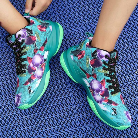 Green Culture Men's Basketball Shoes High Top Sneakers Lovers Comfort Profession Designer Shoes