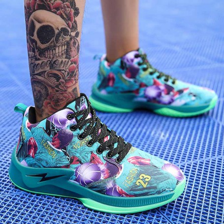 Green Culture Men's Basketball Shoes High Top Sneakers Lovers Comfort Profession Designer Shoes