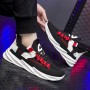 Fashion Men Sneakers Trendy Shoes Breathable Lace-up Mens Shoes Lightweight Vulcanize Shoes