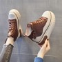 High Top Women Shoes Genuine leather 8cm Platform Boots Wedge Hidden Heel Zip