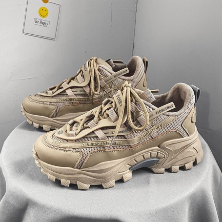 Sports Shoes Men Running Shoes Thick Sole Casual Old Shoes