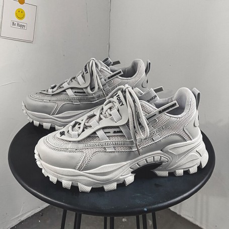 Sports Shoes Men Running Shoes Thick Sole Casual Old Shoes