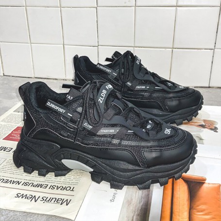 Sports Shoes Men Running Shoes Thick Sole Casual Old Shoes