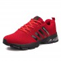Running Shoes Breathable Men's Sneakers Fitness Shoes Air Cushion Outdoor Brand Sports Shoes Platform Flying Woven Lace-Up Shoes