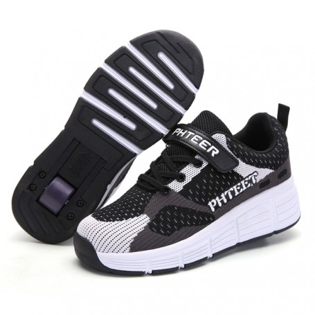 Roller Skate Shoes for Kids Boys Girls Adults Wheels Sneakers with On One Wheels Children Boy Girl Roller Sneakers Tennis Shoes