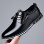 Spring Men Leather Sneakers Plus Size 38-50 Casual Men Shoes Solid Leather Shoe Business Sport Flat Round Toe Light Comfortable