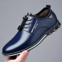 Spring Men Leather Sneakers Plus Size 38-50 Casual Men Shoes Solid Leather Shoe Business Sport Flat Round Toe Light Comfortable