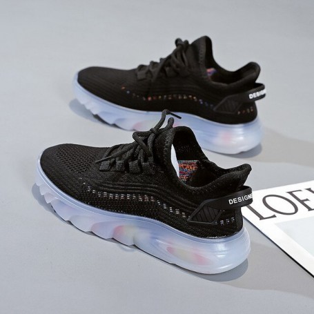 Flying Woven Shoes Female 2022 Spring New Sports Shoes Female Ins Korean Coconut Shoes Schoolgirl Running Shoes Z58