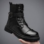 Men's Shoes Autumn and Winter New Fashion Casual Martin Boots British Style Non-slip Motorcycle Boots Trend All-match Work Shoes