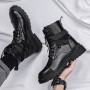 Men's Shoes Autumn and Winter New Fashion Casual Martin Boots British Style Non-slip Motorcycle Boots Trend All-match Work Shoes