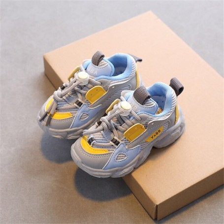 Size 21-36 Children Casual Shoes Breathable Boys Girls Mesh Sneakers Non-slip Student Running Sports Soft Bottom Shoes