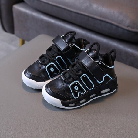 21-30 Autumn Winter Kids Shoes Toddler Girls Boys Basketball Sports Shoes Children Pu Leather Flats Casual Kids Sneakers