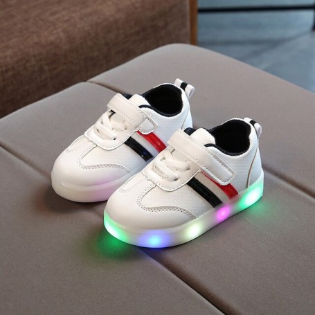 Size 21-30 Children LED Shoes For Boys Glowing Sneakers For Baby Girls Toddler Shoes With Light Up Sole Luminous Running Sneaker