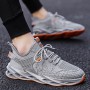 Concise New Men's Sneakers Mesh Breathable Comfortable Male Running Shoes Lace-up LIght Flat Slip Walking Men's Sports Shoes