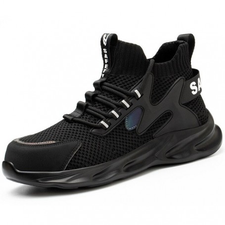 Safety Shoes High Top Puncture Proof Anti-Smashing Steel Toe Work Sneakers Lightweight Breathable Fashion Big Size Ankle Boots