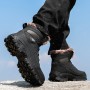 New Winter Men Boots Outdoor Hiking Shoes Leather Waterproof Plush Snow Boots High Quality Hiking Travel Sneakers Free Shipping