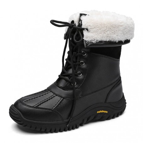 Anti-slip Plus Velvet Women Hight Tube Cotton Shoes Comfortable Winter Warm Outdoor Snow Boots Trekking Walking Hiking Sneakers