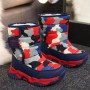Outdoor Activity Supplies Kids Boots Winter Plus Velvet Warm Boy Snow Booties Cotton Lining Water Proof Children Leather Shoes