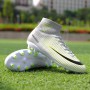 Men Indoor Soccer Shoes Kids  High Ankle Football Boots Cleats Grass Training Sport Turf Football Shoes Men Futsal Sneakers