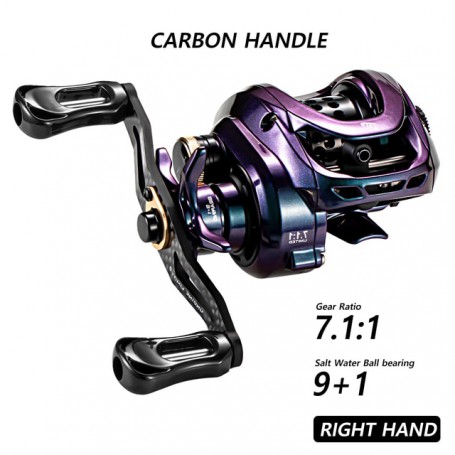 New DC100  Baitcasting Reels Salt Water Bearing OK 9+1BB Ultralight 148g BFS 7.1 Gear Ratio Baitcasting Reel For Bass Catfishing