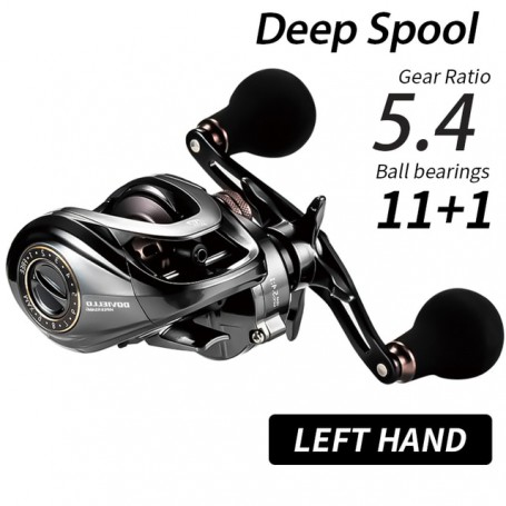 HIAW200 Baitcasting Reel Remsysteem Reel 9.5Kg Max Drag 11 + 1 BB 5.4/7.2 Gear Ratio High-speed Fishing Reel Baitcaster Reels