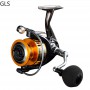 GLS NEW Aluminum Alloy Partial Body Durable Spinning Wheel Gear Ratio 5.0:1/4.7:1 Corrosion-resistant Metal Rocker Fishing Reel