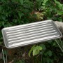 Titanium Barbecue Plate Folding Leg Bracket Grill Camping Light and Easy to Carry Pure Titanium Barbecue Plate