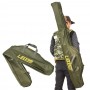 100/150cm Fishing Bag  2 Layer 420D Oxford Cloth Portable Folding Fishing Rod Reel Lure Canvas Pole Storage Soft Case