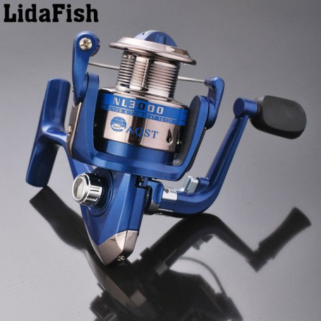 2020 LidaFish Blue NL1000-NL6000 series engineering plastic semi-metal folding rocker economical spinning wheel fishing reel