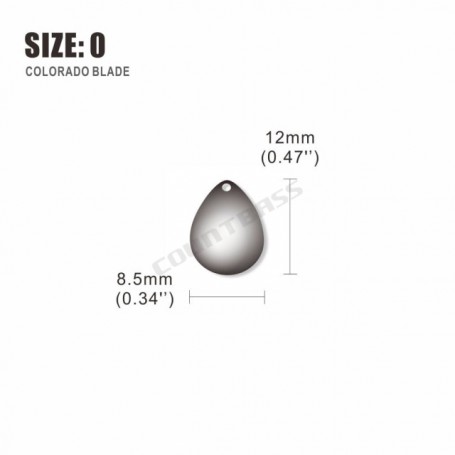 50pcs Size 0-6 Nickel Plating Steel Colorado Spinner Blades Smooth Finish For Spinnerbaits Fishing Lure Making Parts Component