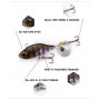VIB Cicada Lure 35mm/7g Sinking Tail Spinner Baits Bibe For Bass Pike Perch Fishing Lure Hard Bait Long Shot Wobbler Crankbait