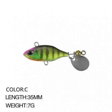 VIB Cicada Lure 35mm/7g Sinking Tail Spinner Baits Bibe For Bass Pike Perch Fishing Lure Hard Bait Long Shot Wobbler Crankbait