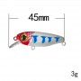 1pcs High Quality mini small Minnow Fishing Lures 45mm 3g Crankbait Fishing Wobblers 3D Eyes Artificial Hard pesca Bass tackle