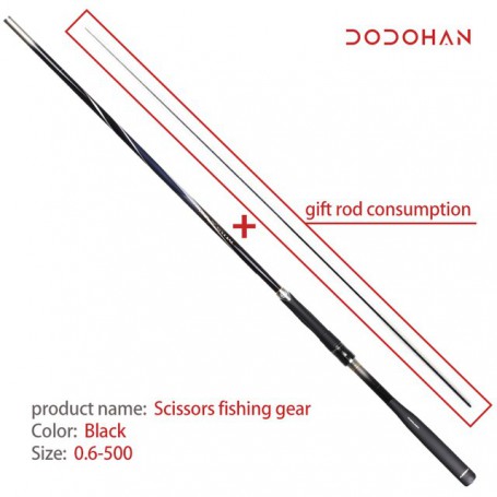 MASAKA Ultra-Light Carbon Rock Fishing Rod, 500 Black Bird Sea Lake Fishing Rod 3 m / 5 m 0.0/0.6/1.0/1.2/1.5/1.7 Hand Dual-Ruth