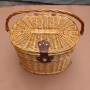 Wicker Child Bicycle Basket With Top Outdoor Bicycle Basket Environmentally Friendly Rattan Willow Hand Woven Basket