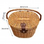 Wicker Child Bicycle Basket With Top Outdoor Bicycle Basket Environmentally Friendly Rattan Willow Hand Woven Basket