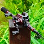 VALHALLA  Fishing Rod & Reel Set 7.2:1 High Speed Baitcasting Reel 2.1M Carbon Fiber Telescopic Rod Combo Bag Line Bait Hook Kit