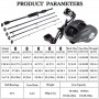 Sougayilang Portable Travel Fishing Combo 1.8-2.4m Casting Fishing Rod and 12+1BB Reel Combo Fishing Line Lures Bag Accessories