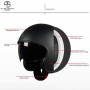 ALIEN SNAIL TTCOCASCOS HELMET Cafe Racer Light Weight Shell Carbon Fiber Helmet Open Face Pedal Cruise Moto Retro Half Helmet