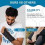 1Pcs Carpal Tunnel Wrist Brace Support, Three Adjustable Compression Straps for Tendinitis, Sports Injuries, Pain Relief