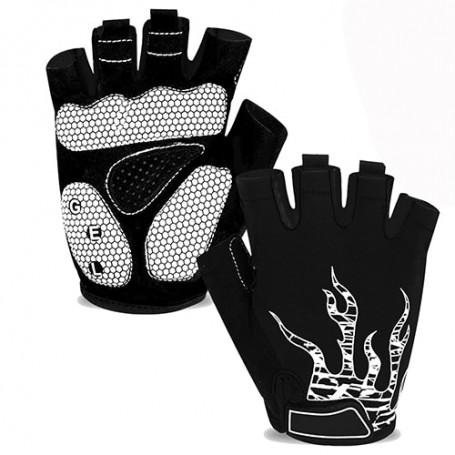 Mens Cycling Gloves,Half Finger Biking Glove DH Road Bicycle Gloves Gel Pad Shock-Absorbing Anti-Slip Breathable MTB Glove Women