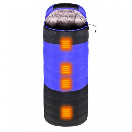 Outdoor Heated Sleeping Bag with Storage Sack Winter Warm Sleeping Bag for Camping Hiking Traveling Portable Storage