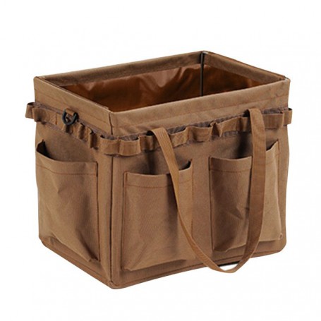 Wide Mouth Tool Bag Multifunction Multi Pocket Organizer Bag Wear-Resistant Tool Pack for Camping Hiking Picnic