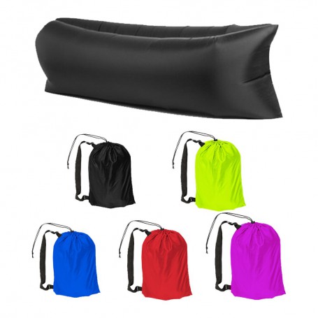 Colchón colchoneta, tumbona cama sillón hinchable inflable, Sofá Lazy bolsa inflado manual rápido para camping, montaña, verano