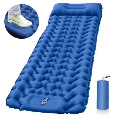 Outdoor Sleeping Pad Camping Inflatable Mattress Outdoor Mat Cushion Pillow Folding Bed Ultralight Air Cushion Hiking Trekking